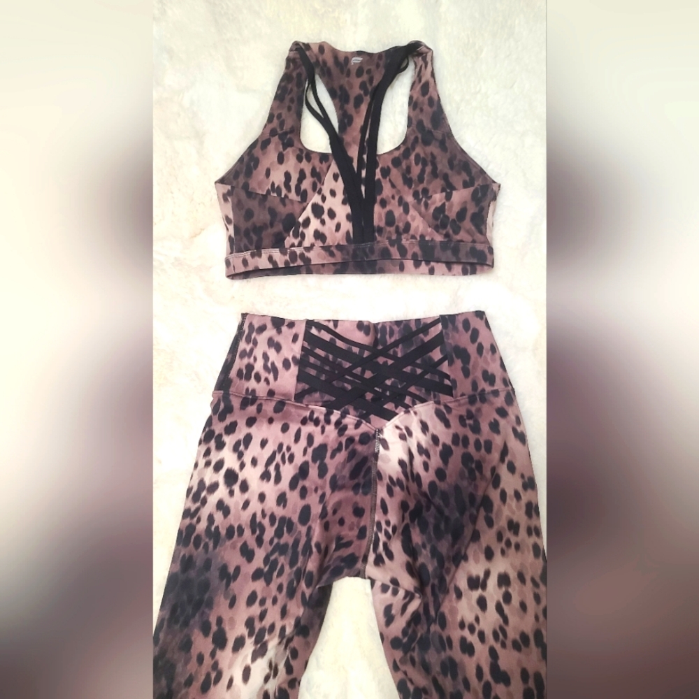 Fabletics power hold leggings and sports bra